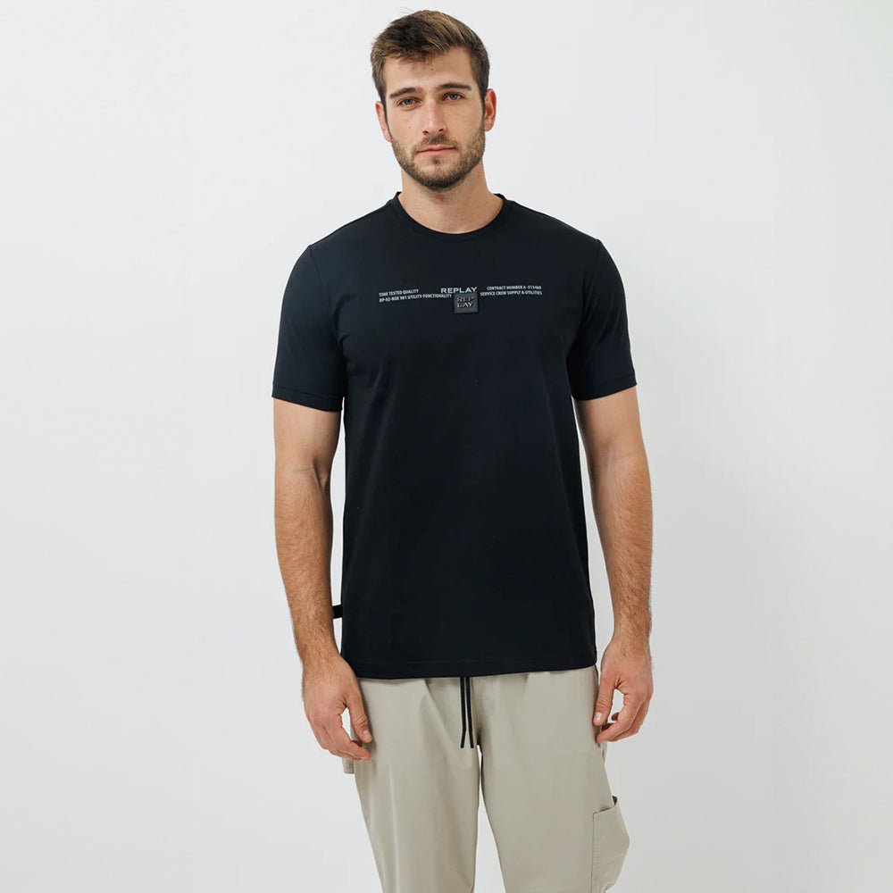 חולצת טישירט קצרה ריפליי Center Print גברים