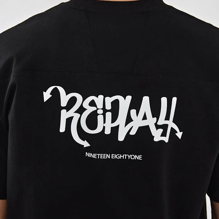 חולצת טישירט קצרה ריפליי Back Print גברים