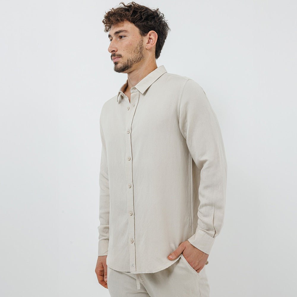 חולצה מכופתרת ריפליי Linen גברים