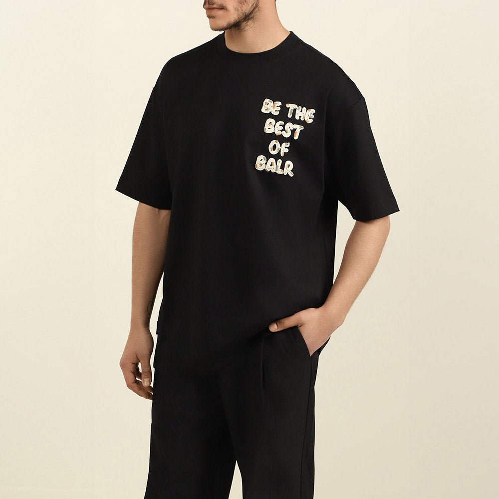 חולצת טישירט קצרה באלר Be The Best Oversize גברים
