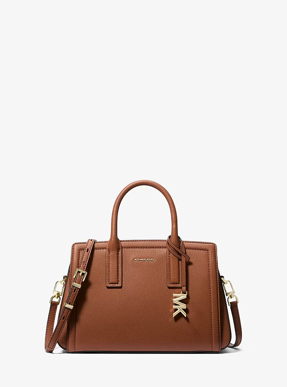תיק מייקל קורס Laila Small Pebbled Leather Satchel נשים