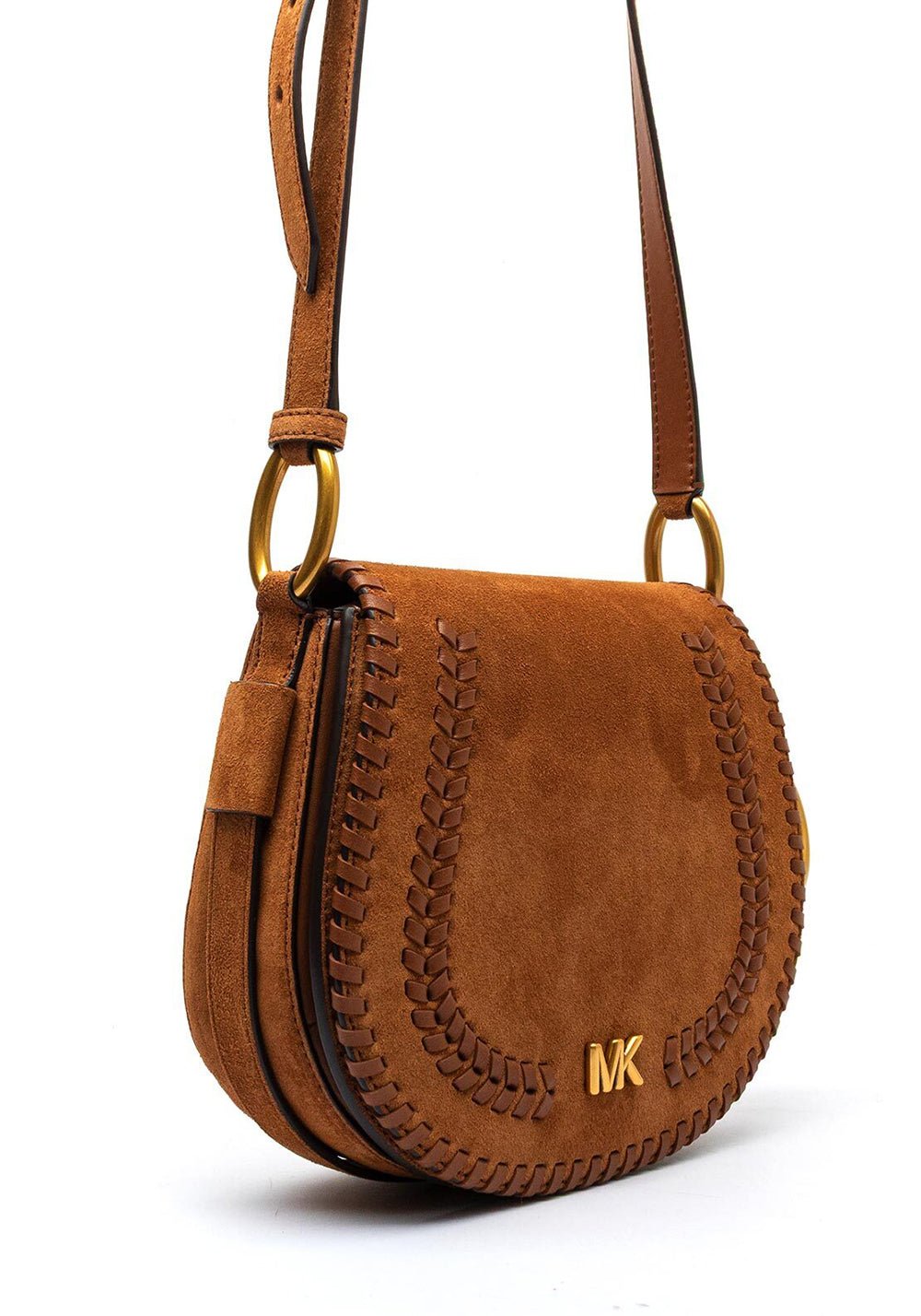 תיק מייקל קורס Josie Medium Whipstitched Suede Saddle נשים