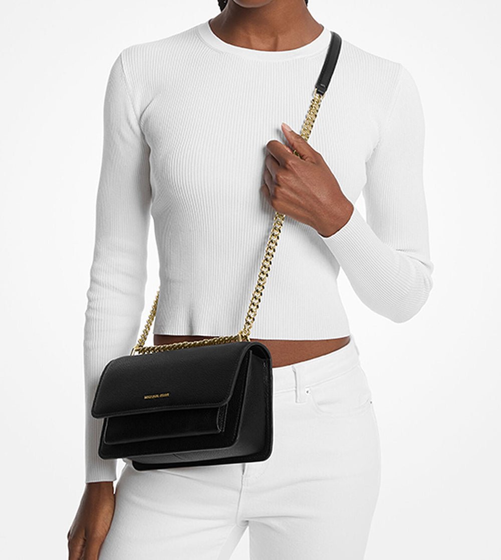 תיק מייקל קורס Claire Large Pebbled Leather Convertible Shoulder נשים