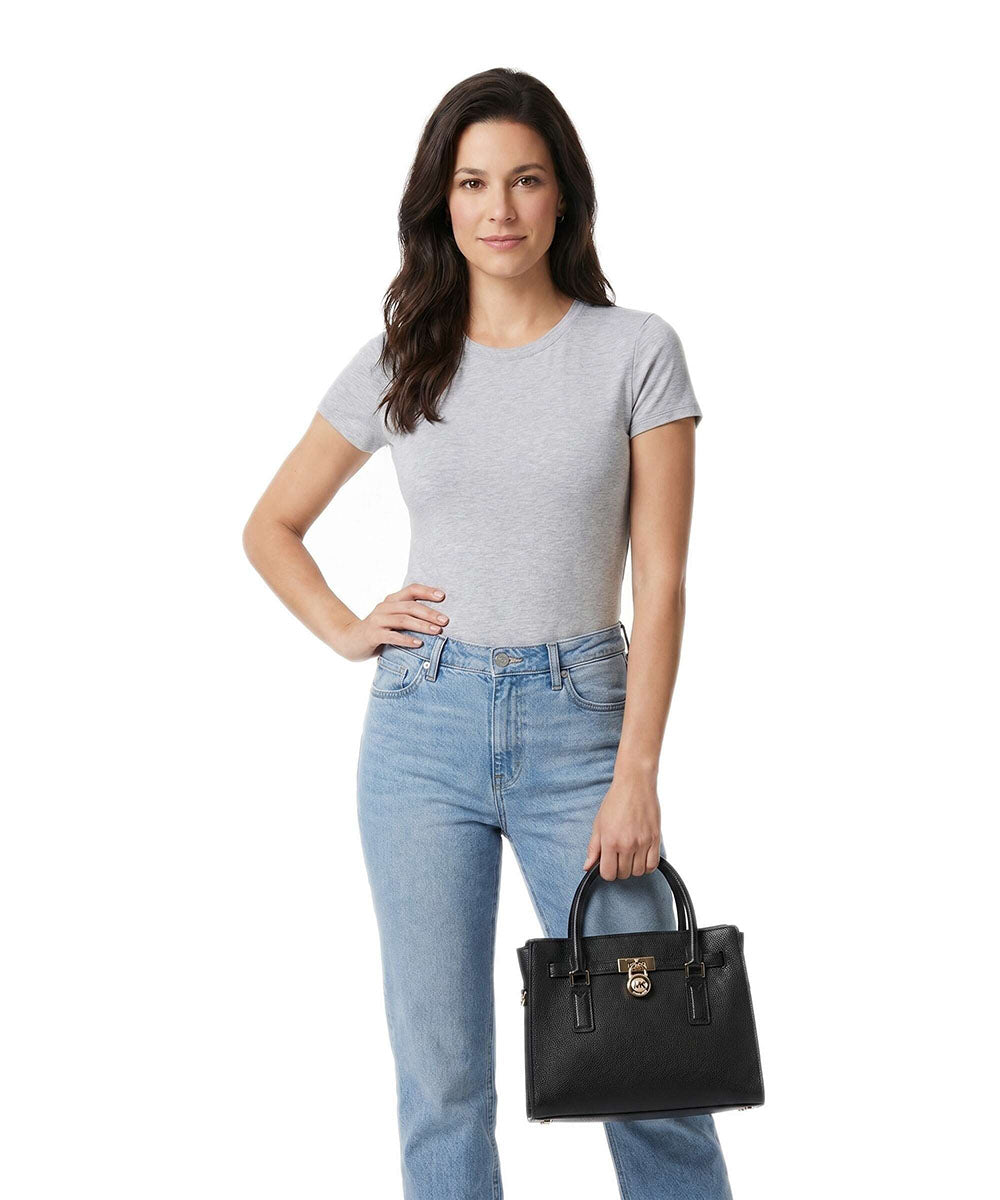 תיק מייקל קורס Hamilton Moderne Small Pebbled Leather Satchel נשים
