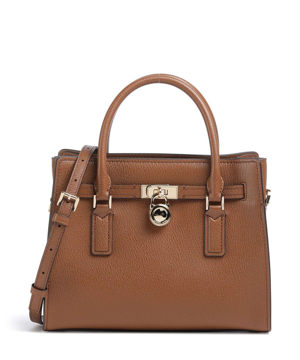תיק מייקל קורס Hamilton Moderne Small Pebbled Leather Satchel נשים