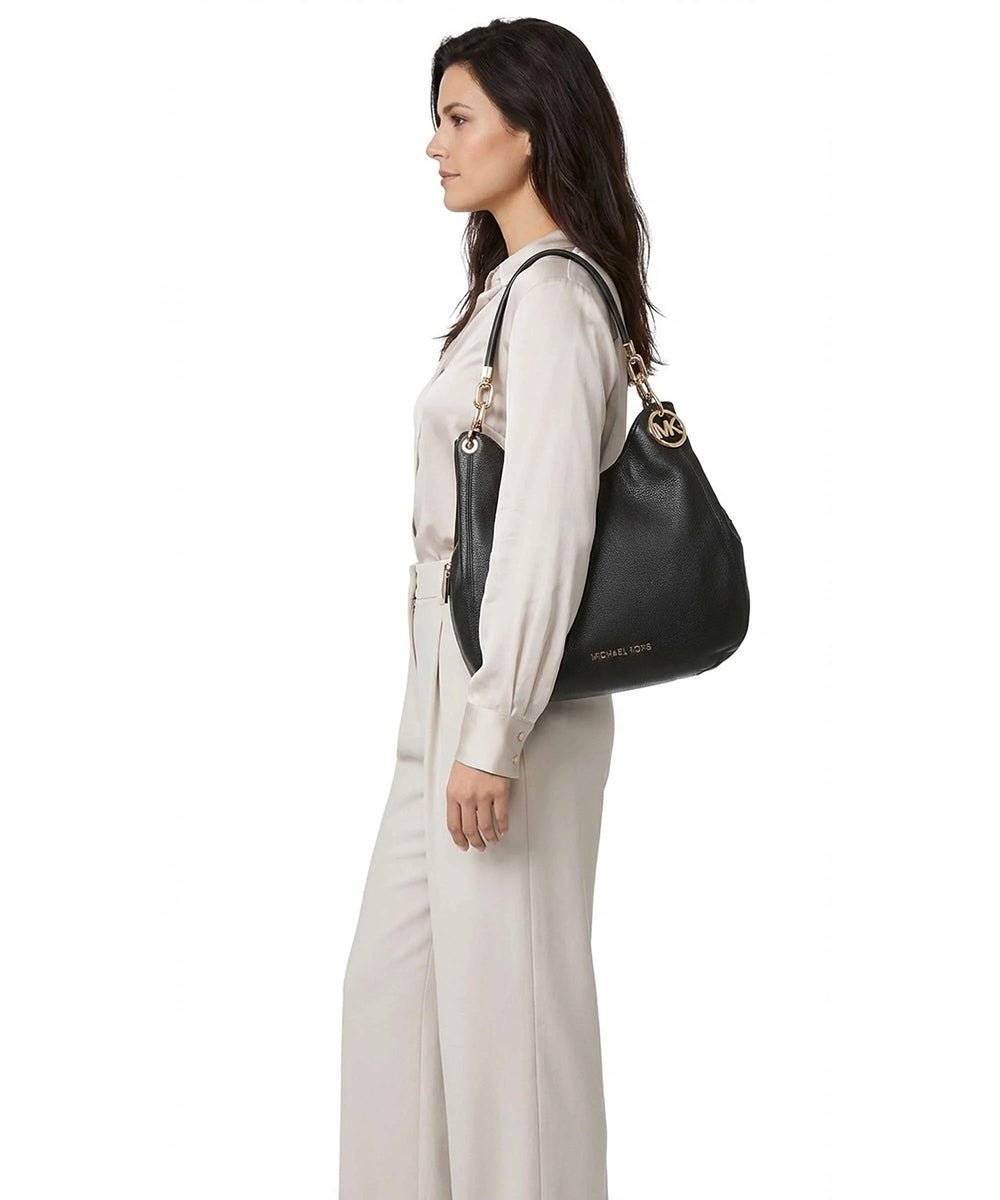 תיק מייקל קורס Lillie Large Pebbled Leather Shoulder נשים