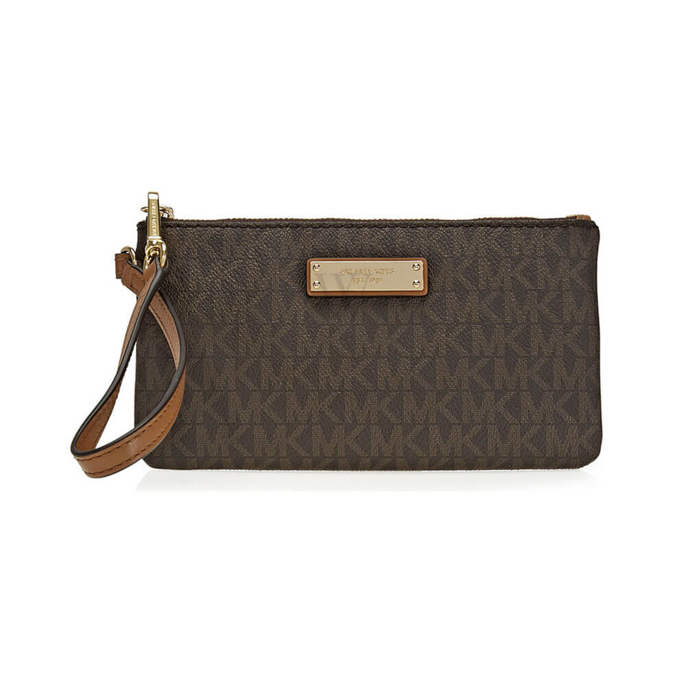 תיק צד מייקל קורס נשים Jet Set Signature Medium Wristlet