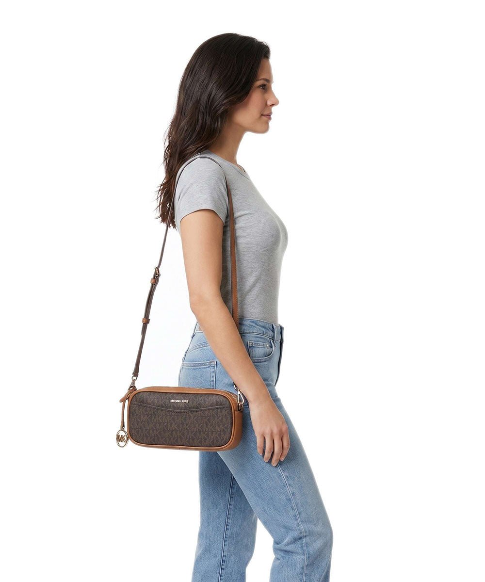 תיק מייקל קורס May Small Signature Logo Shoulder Bag נשים