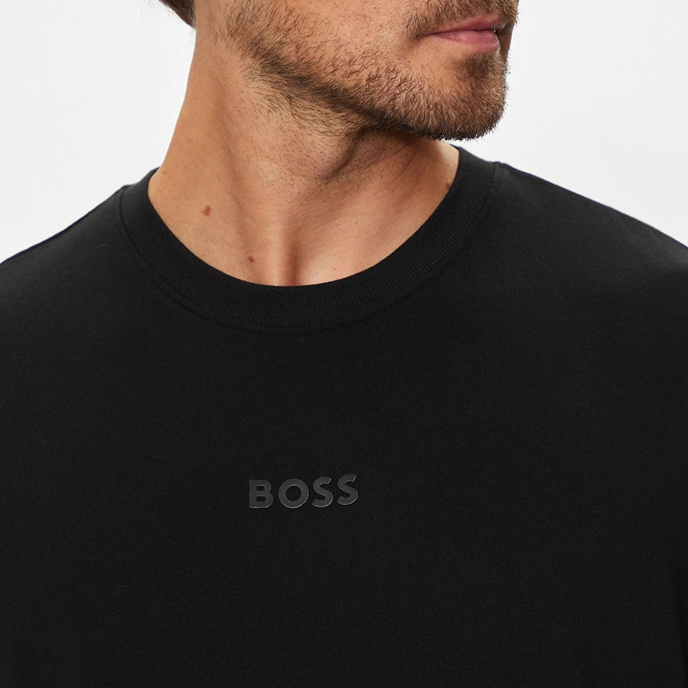 חולצת טישירט קצרה הוגו בוס Oversize Center Logo גברים