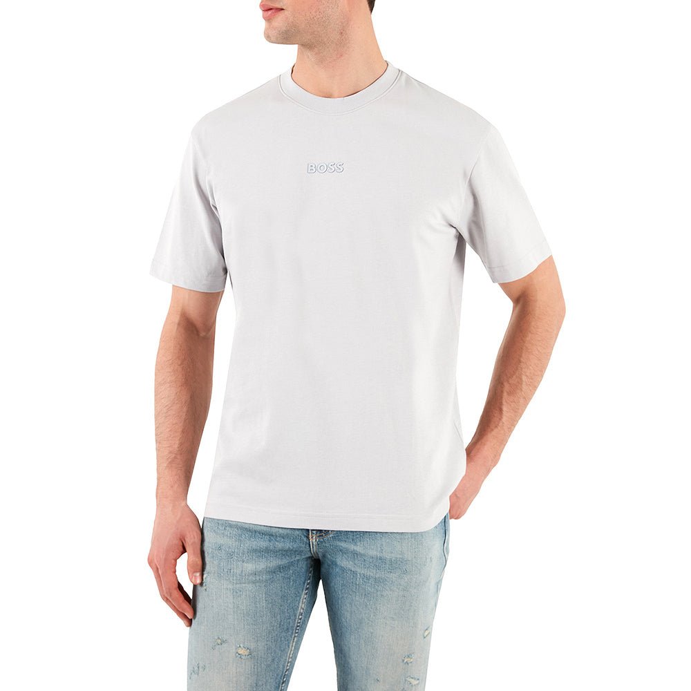 חולצת טישירט קצרה הוגו בוס Oversize Center Logo גברים