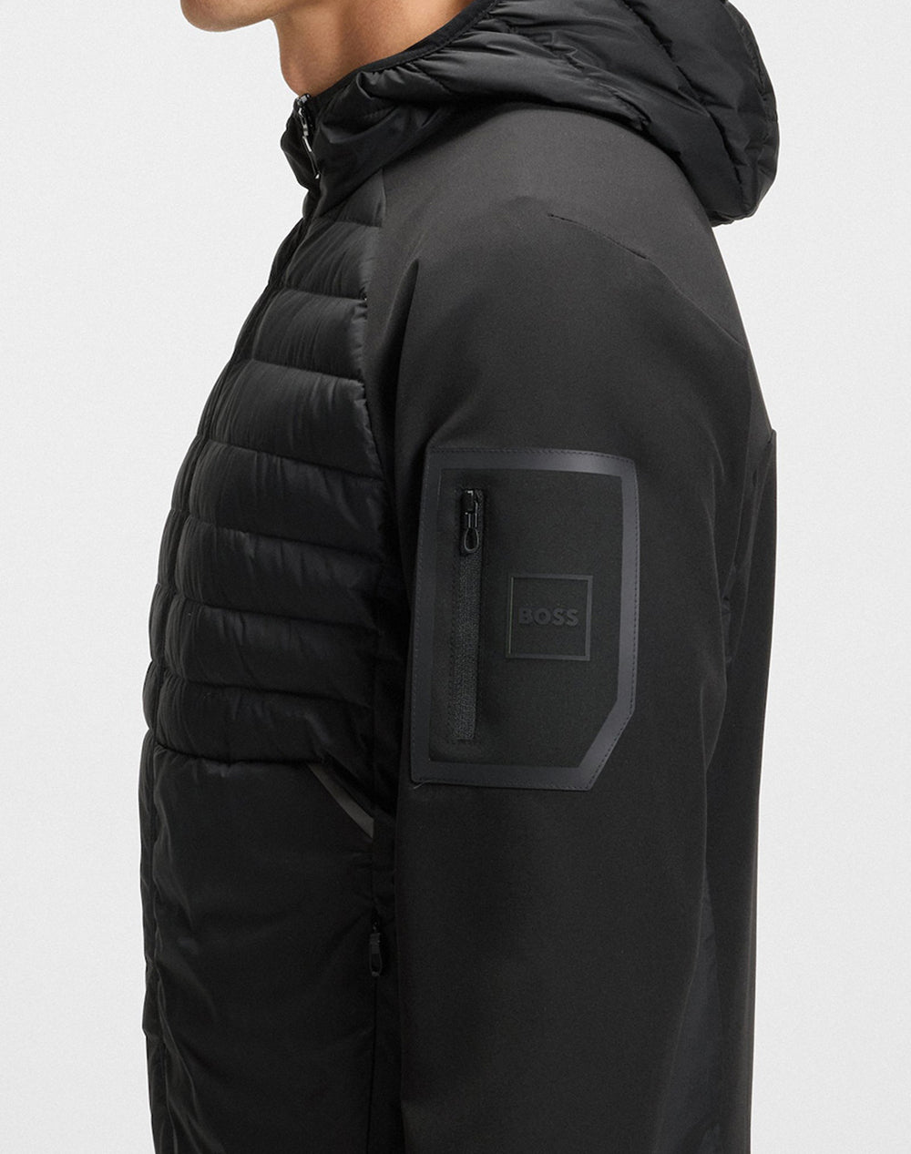 מעיל הוגו בוס Water-Repellent Jacket With Zipped Sleeve Pocket גברים