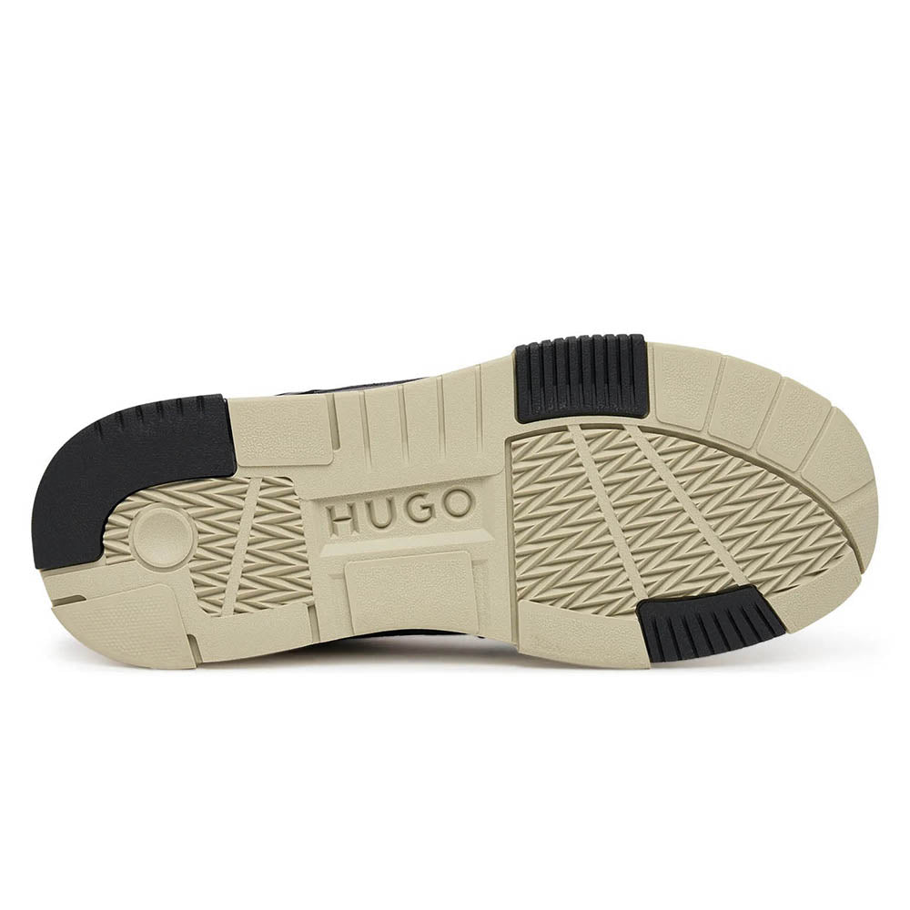 נעלי הוגו Monogram-Detail Trainers In Faux Leather גברים