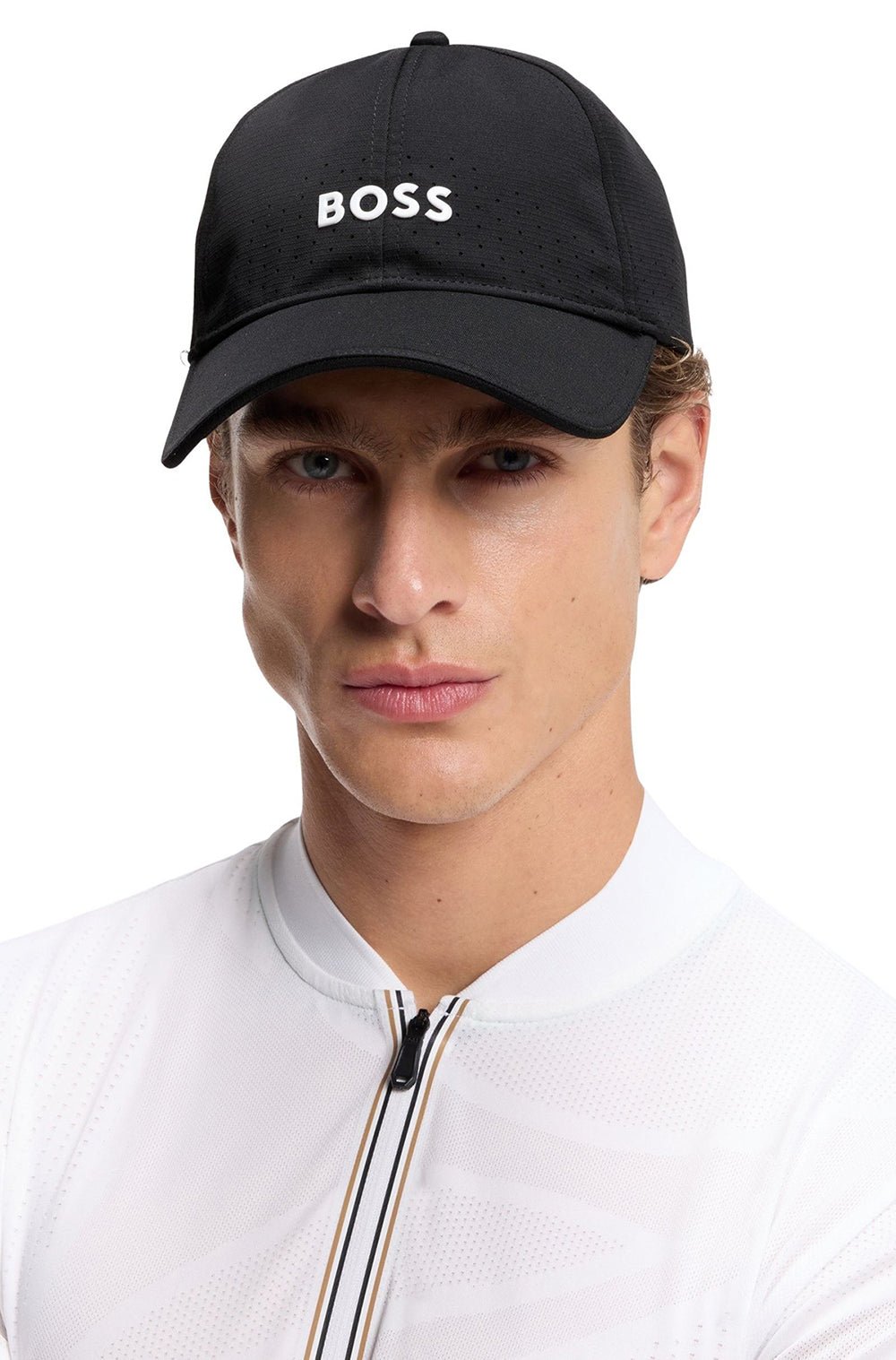 כובע הוגו בוס Perforated Cap With Gloss Logo גברים