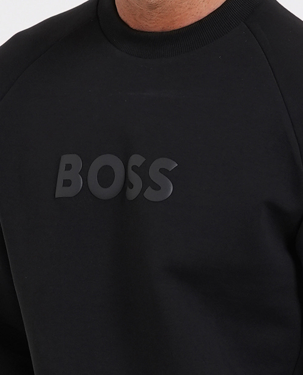 סווטשירט הוגו בוס Crewneck Sweatshirt With A Puffed Logo גברים