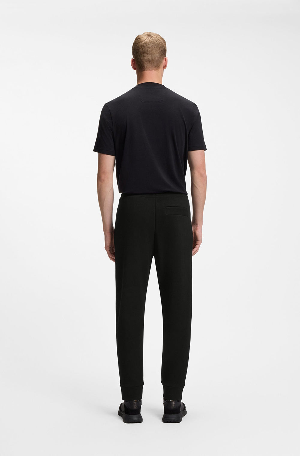 מכנס ארוך הוגו בוס Cotton-Blend Sweatpants With Embroidered Logo גברים