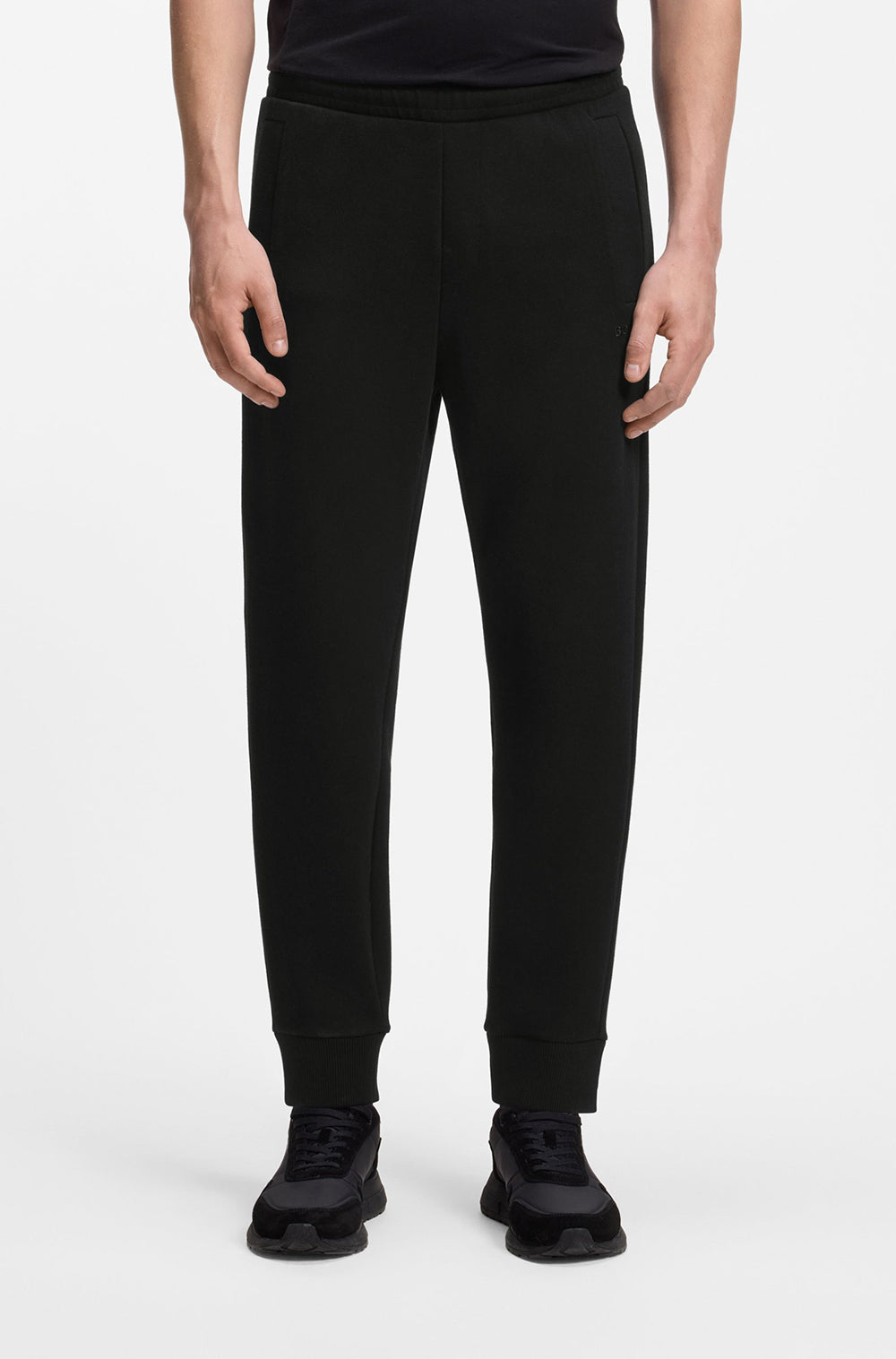 מכנס ארוך הוגו בוס Cotton-Blend Sweatpants With Embroidered Logo גברים