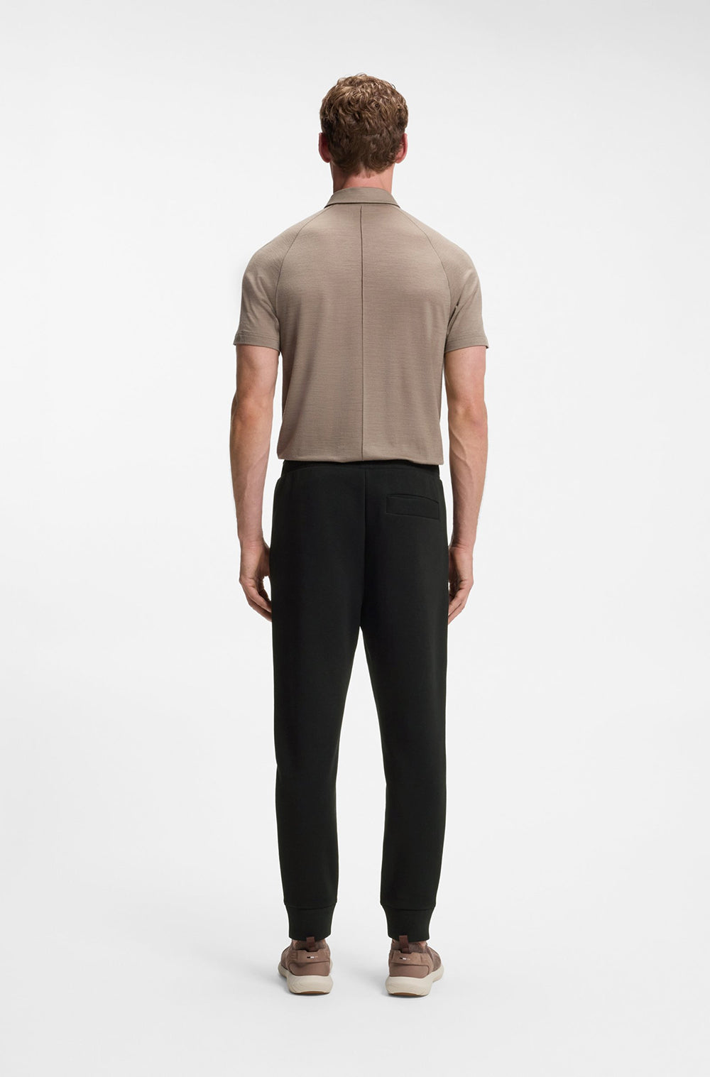 מכנס ארוך הוגו בוס Cotton-Blend Sweatpants With Embroidered Logo גברים