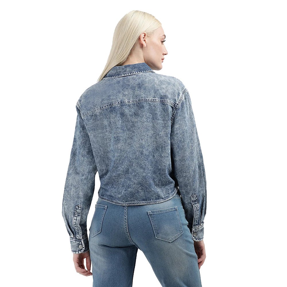 ג'קט ג'ינס טומי הילפיגר Front Tie Chambray נשים