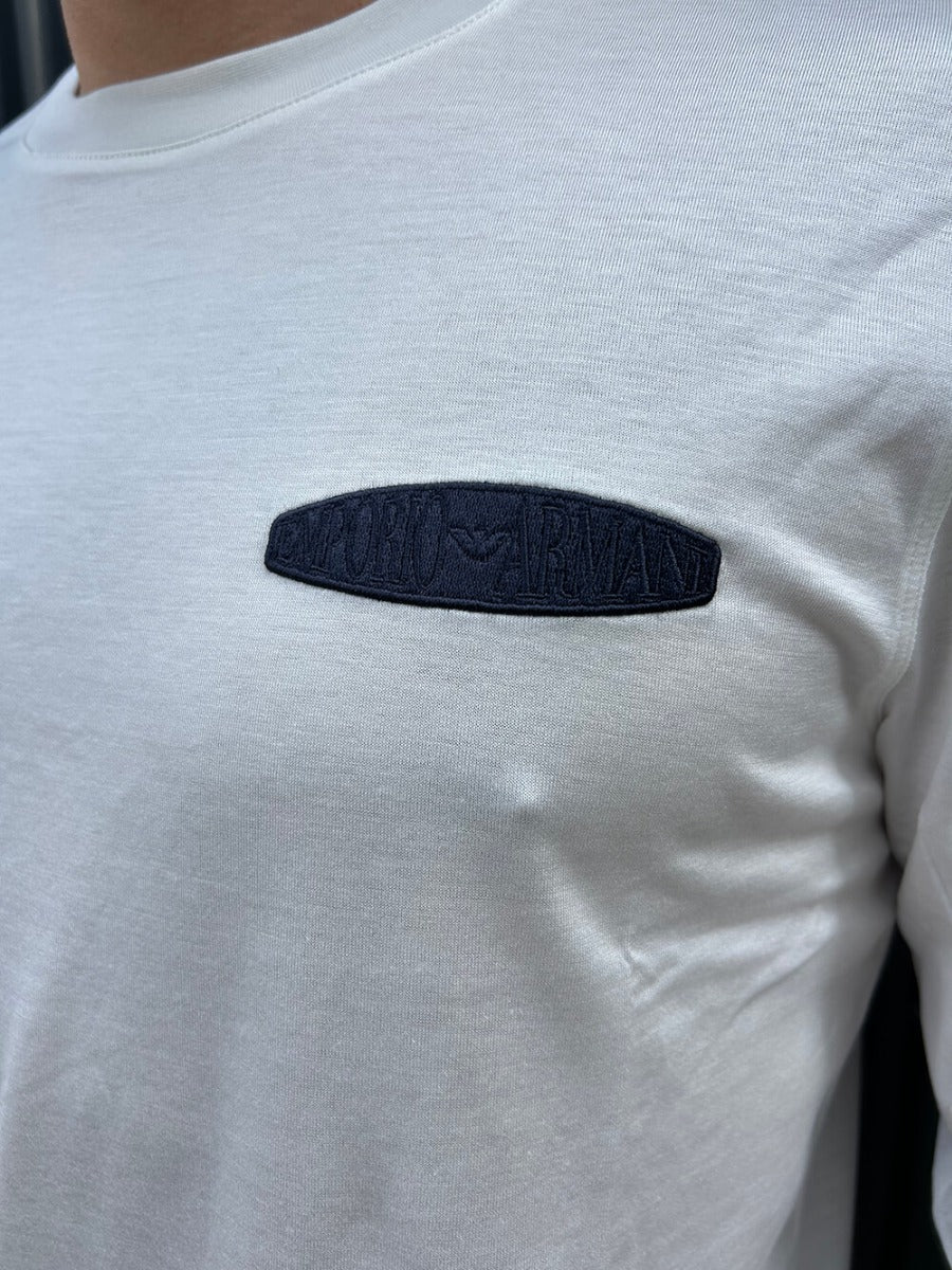 חולצת טישרט אמפוריו ארמני ארוכה Patch Logo גברים