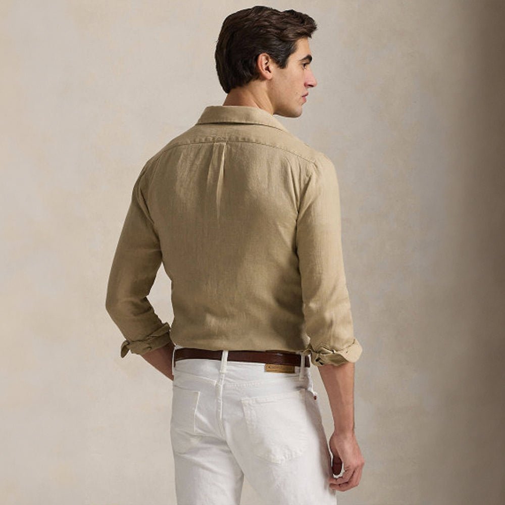 חולצה מכופתרת פולו ראלף לורן Custom Fit Linen גברים