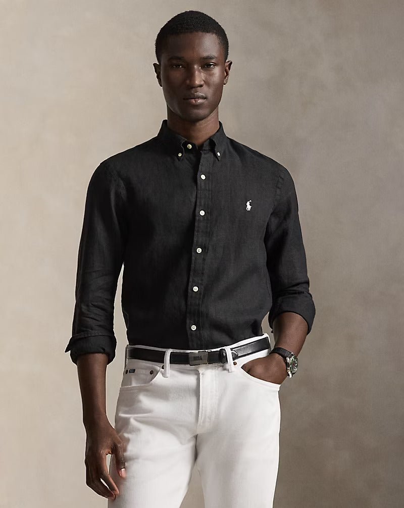 חולצה מכופתרת פולו ראלף לורן Linen גברים