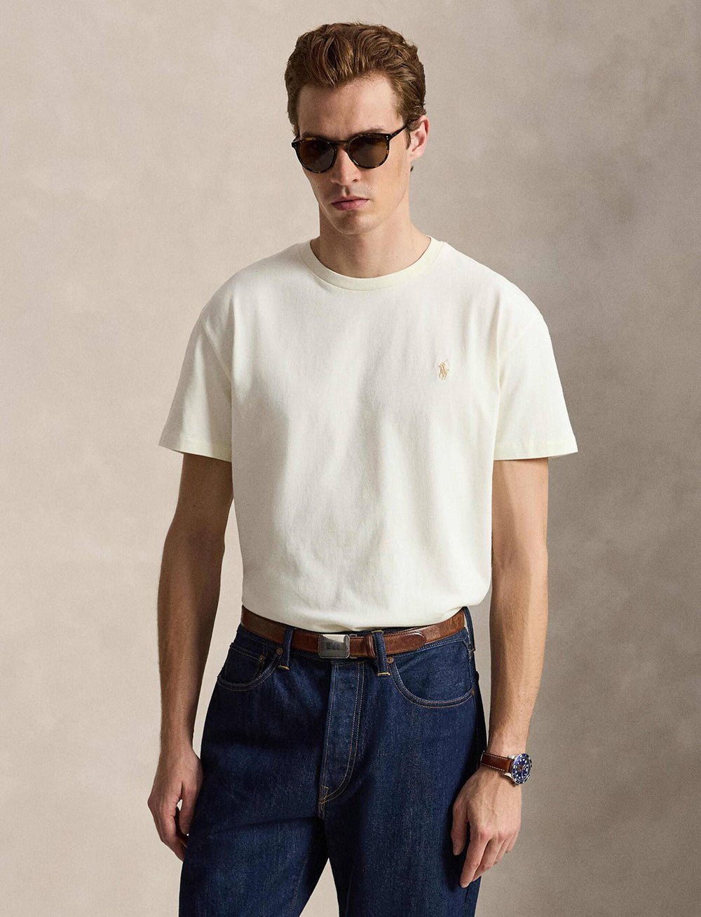 חולצת טישירט קצרה פולו ראלף לורן Pony-Embroidered Jersey גברים