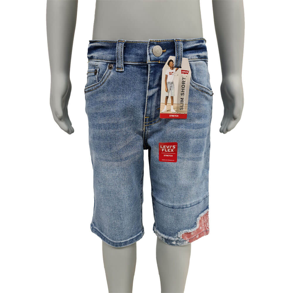 ג'ינס קצר ליוויס Slim Fit Eco-Flex Short לילדים ונוער