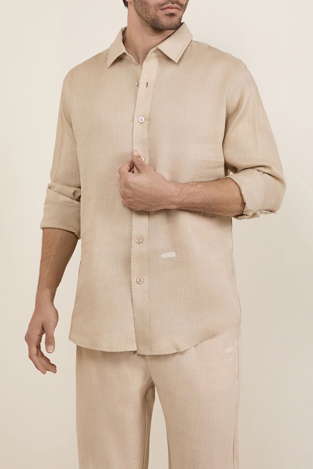 חולצה מכופתרת באלר Linen גברים