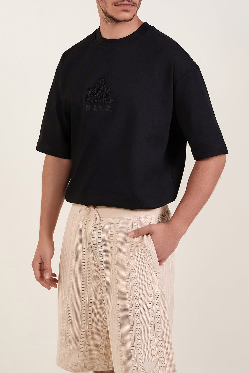 חולצת טישירט קצרה באלר Embossed Logo גברים