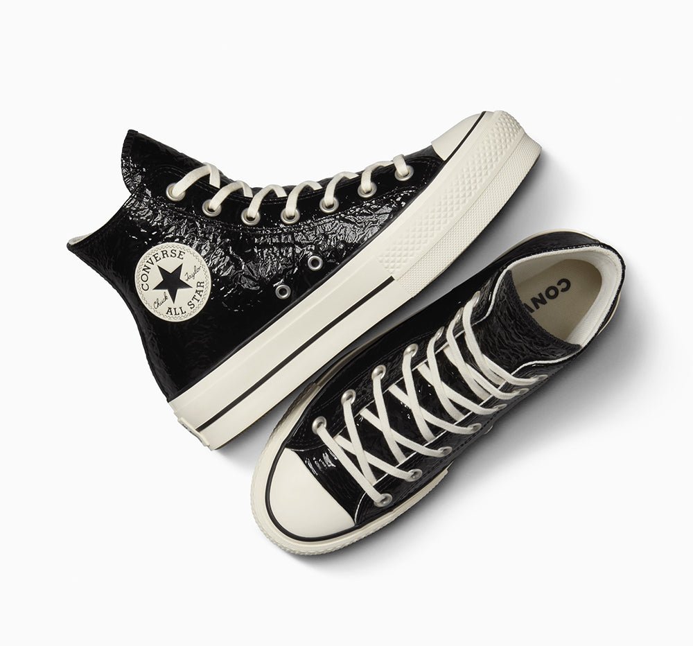 נעלי אולסטאר Chuck Taylor Lift Platform Crinkled Leather נשים