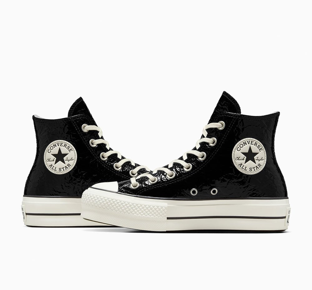 נעלי אולסטאר Chuck Taylor Lift Platform Crinkled Leather נשים