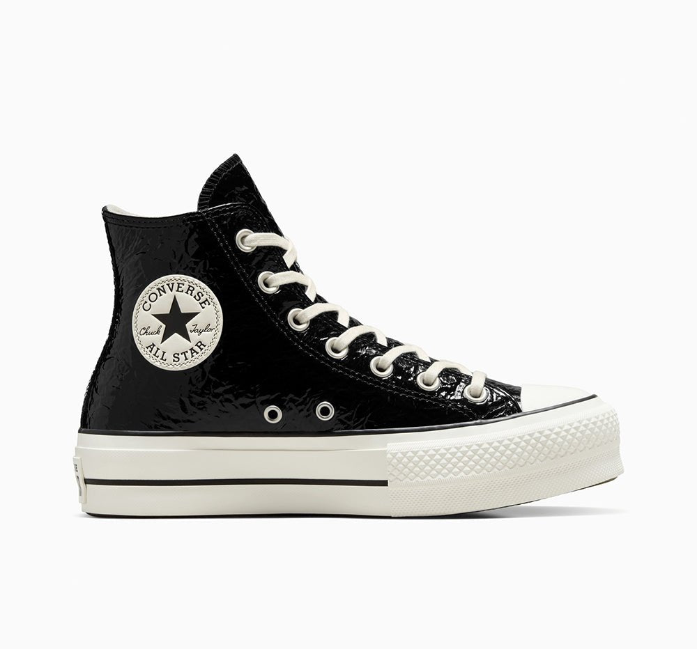 נעלי אולסטאר Chuck Taylor Lift Platform Crinkled Leather נשים