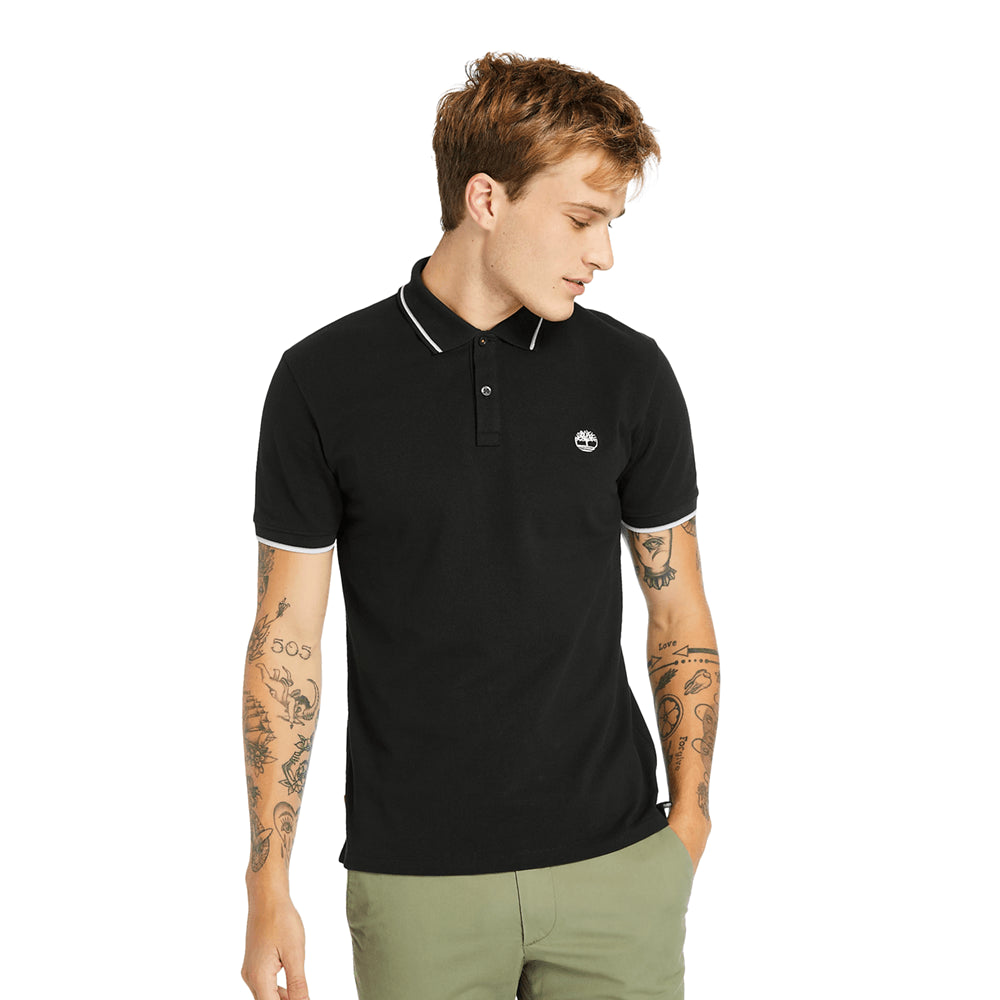 חולצת פולו טימברלנד קצרה Millers River Tipped-Collar Polo Shirt גברים