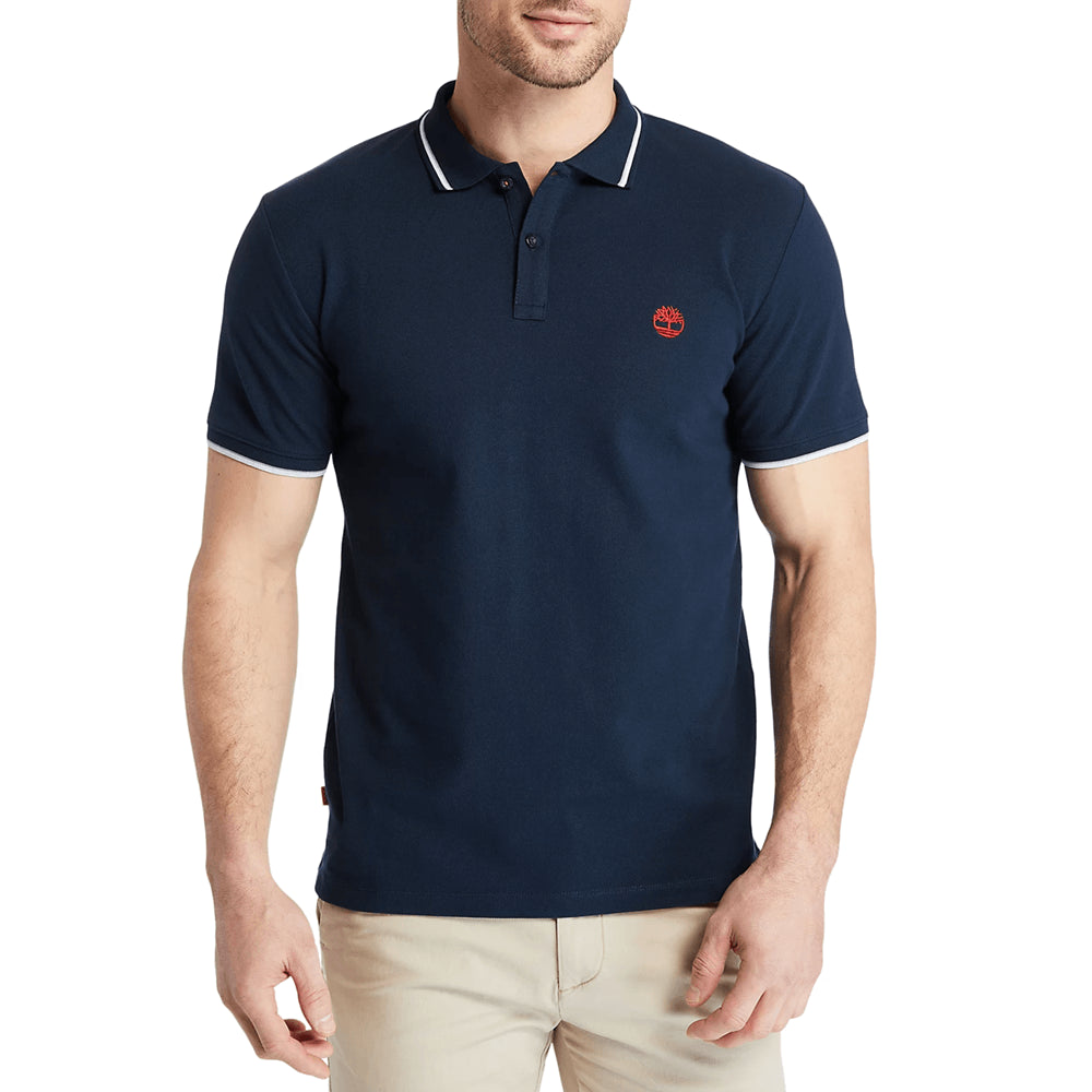 חולצת פולו טימברלנד קצרה Millers River Tipped-Collar Polo Shirt גברים