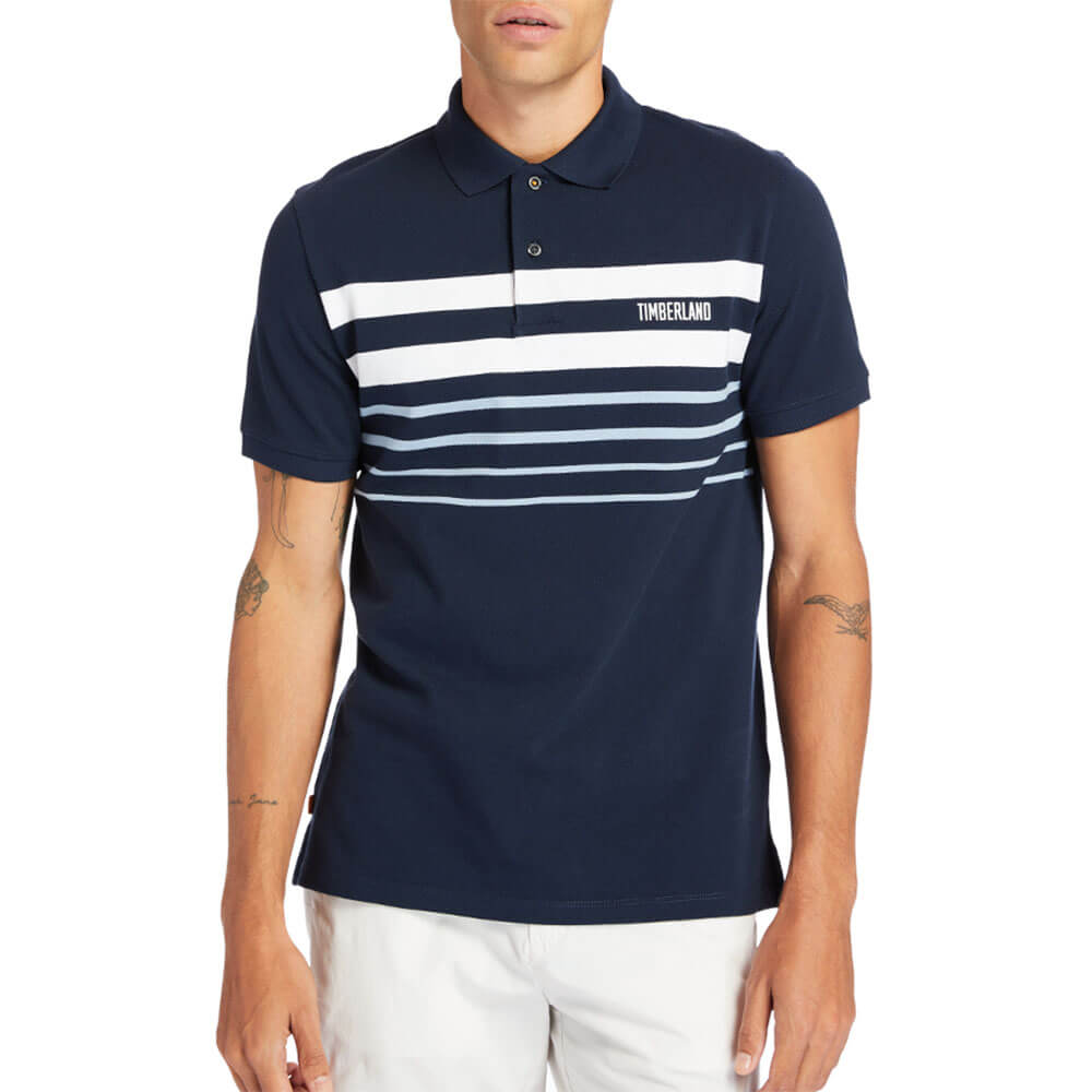 חולצת פולו טימברלנד קצרה Striped Polo Shirt גברים