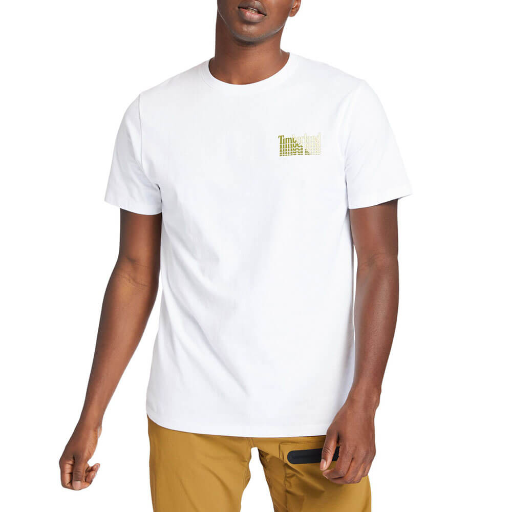 חולצת טישרט טימברלנד קצרה Tee With A Logo Print On The Back גברים