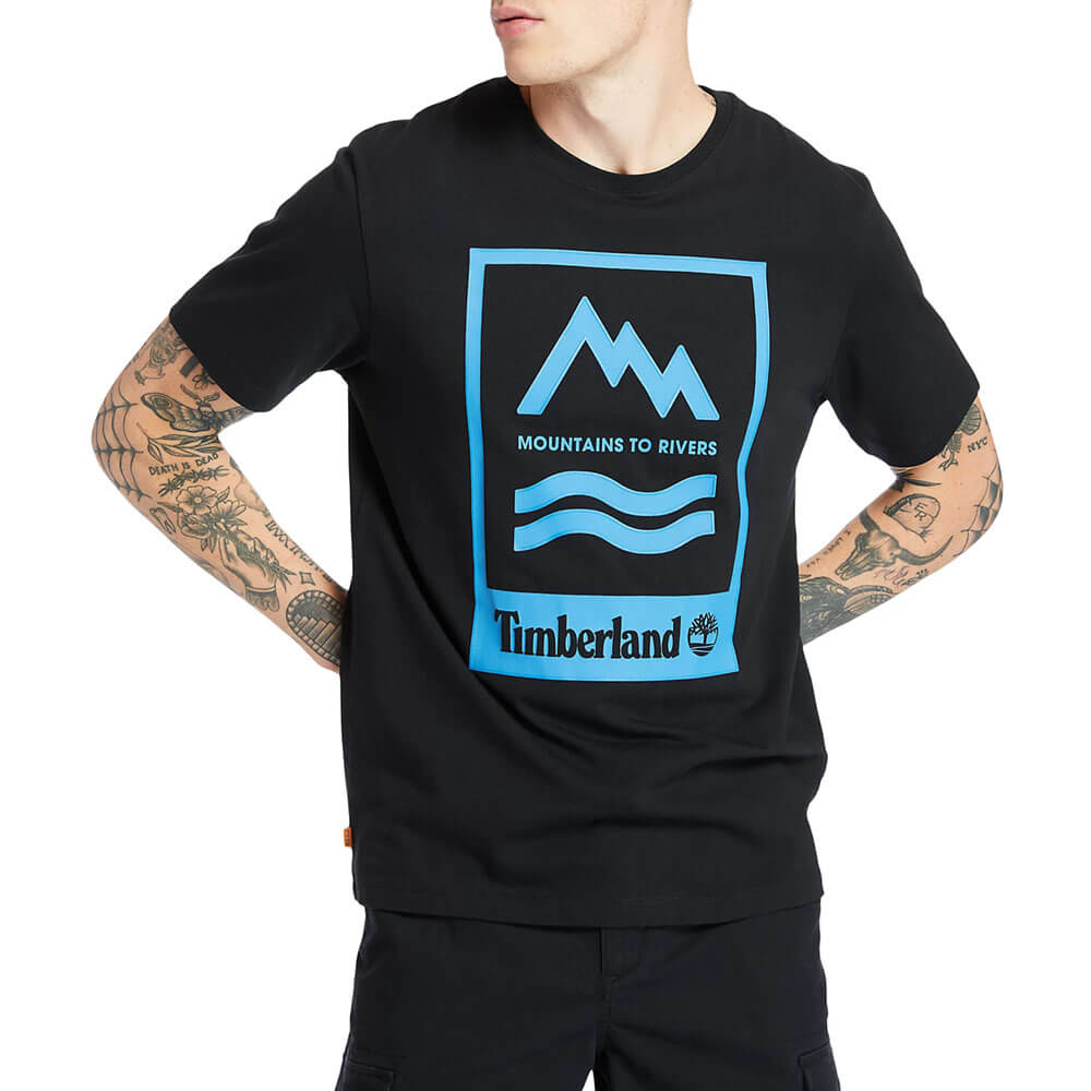 חולצת טישרט טימברלנד קצרה Mountain-To-River T-Shirt גברים
