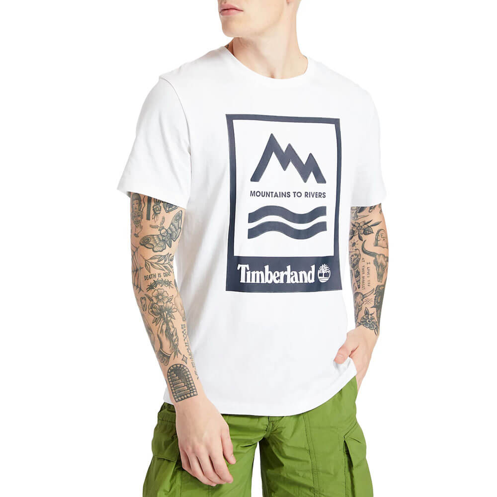 חולצת טישרט טימברלנד קצרה Mountain-To-River T-Shirt גברים