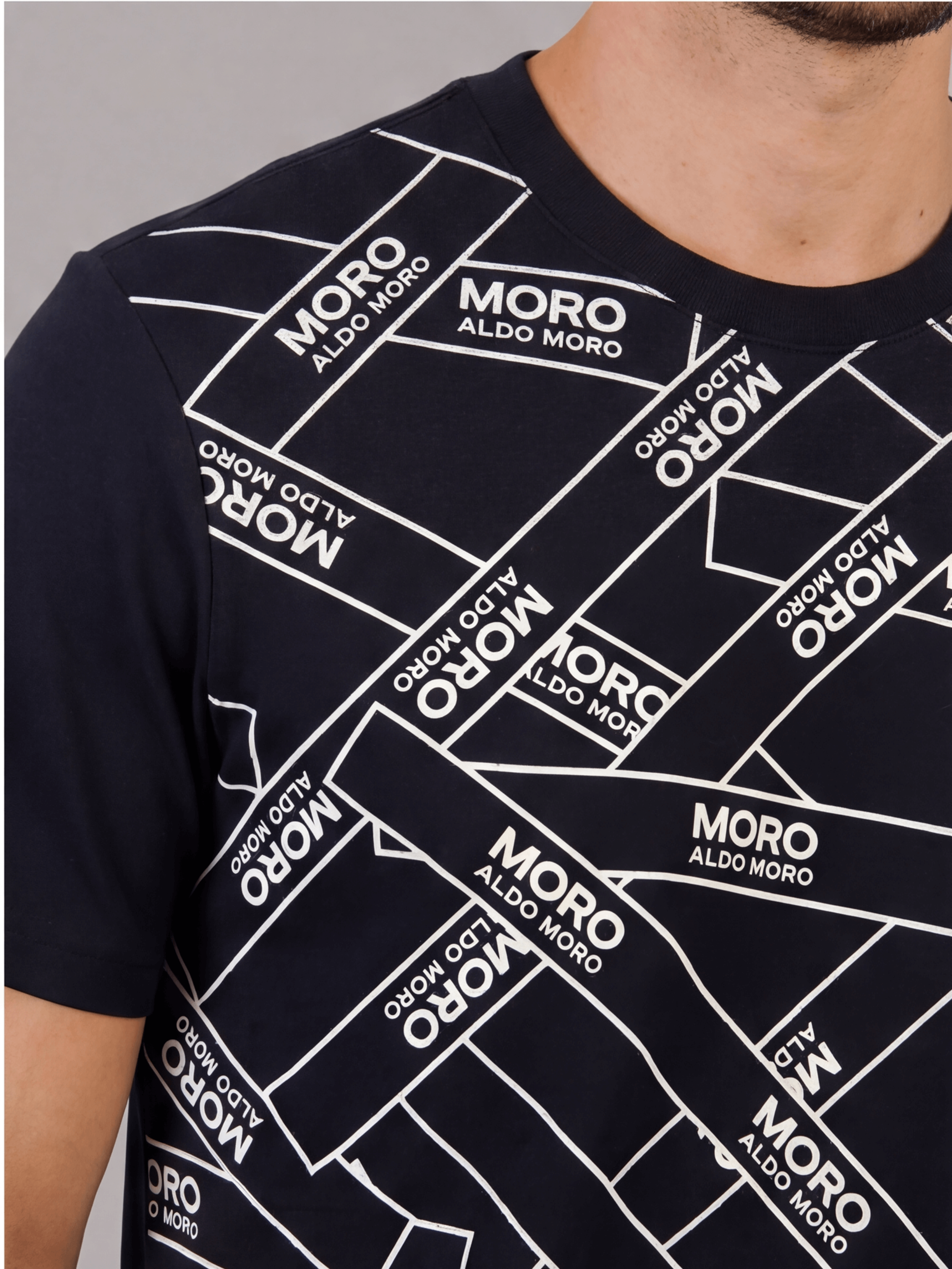 חולצת טישירט קצרה אלדו מורו Strip Print גברים