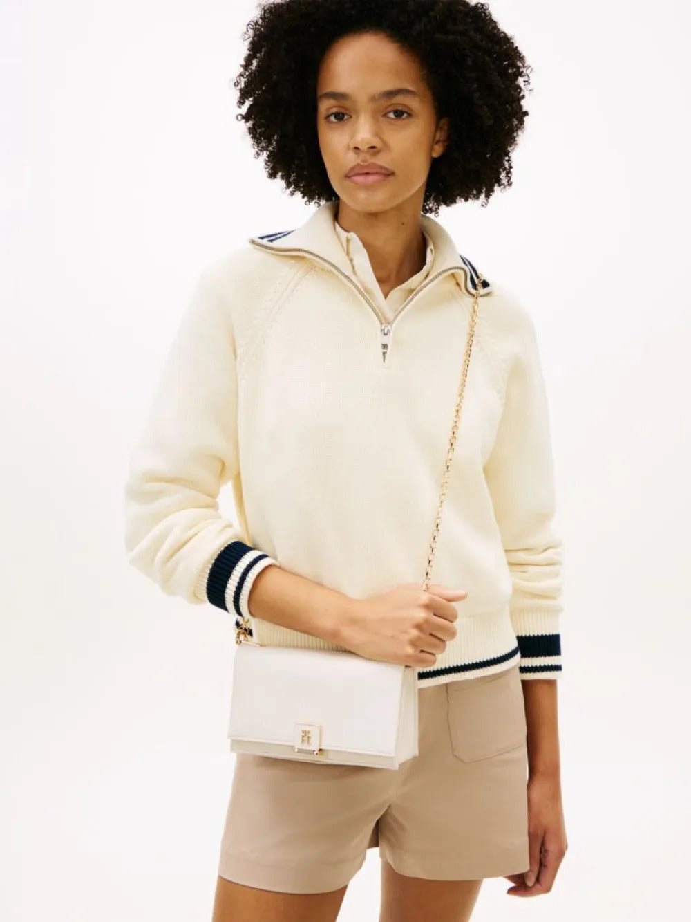 תיק טומי הילפיגר Monogram Crossbody נשים