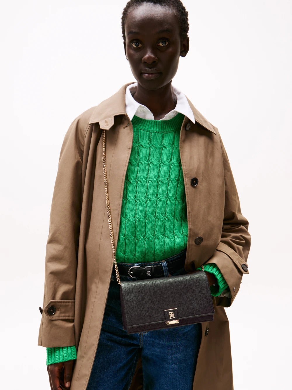 תיק טומי הילפיגר Monogram Crossbody נשים