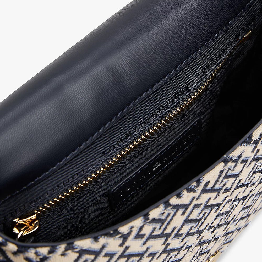תיק טומי הילפיגר Th Monogram Jacquard Crossbody נשים