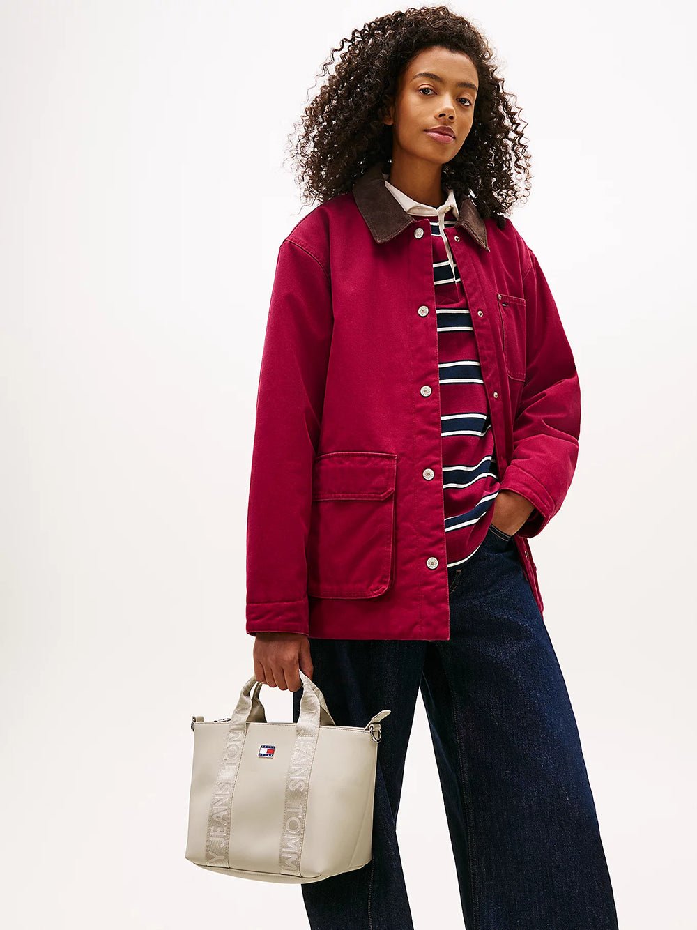 תיק טומי הילפיגר Essential Repeat Logo Crossbody Tote נשים