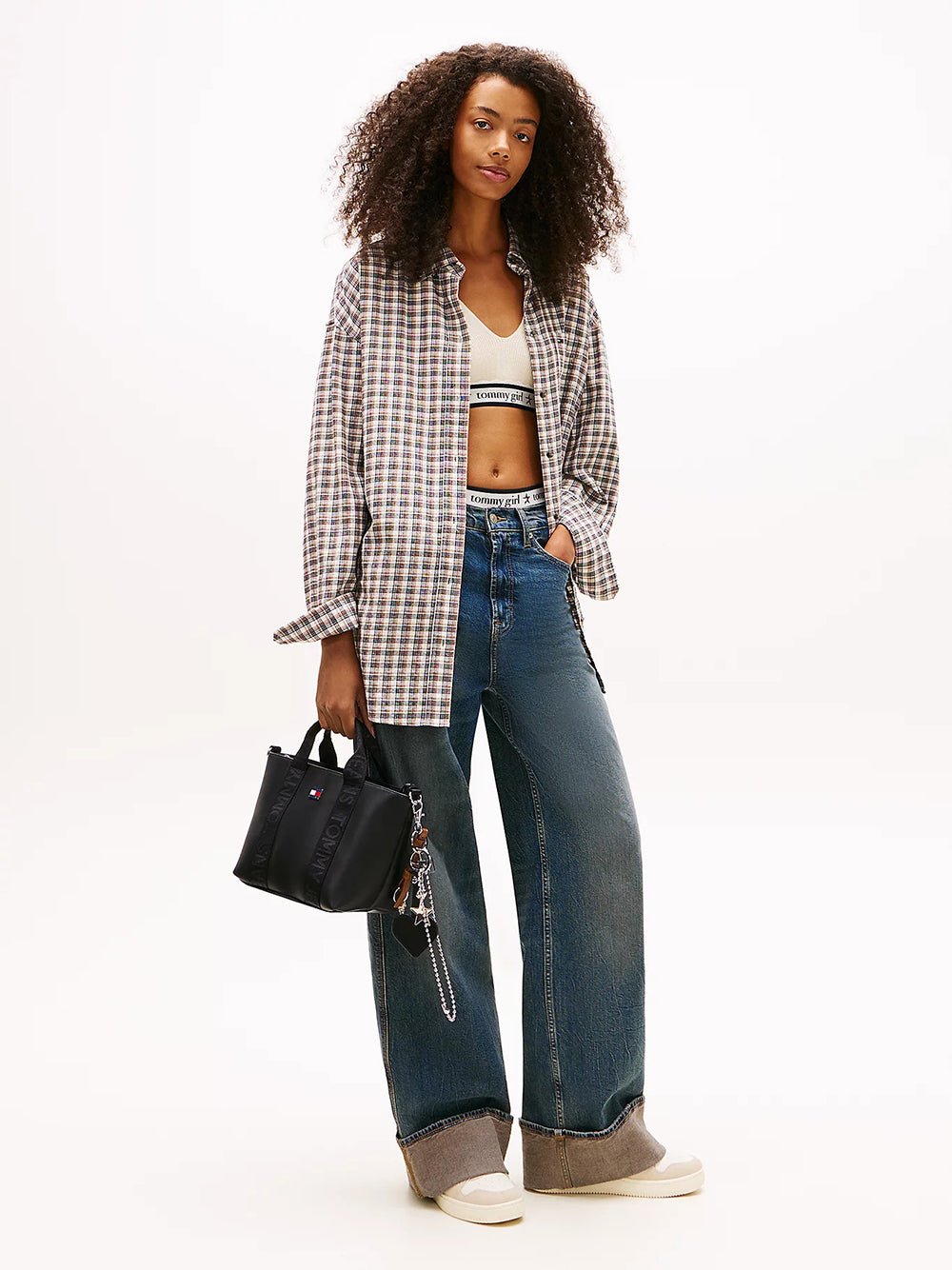 תיק טומי הילפיגר Essential Repeat Logo Crossbody Tote נשים