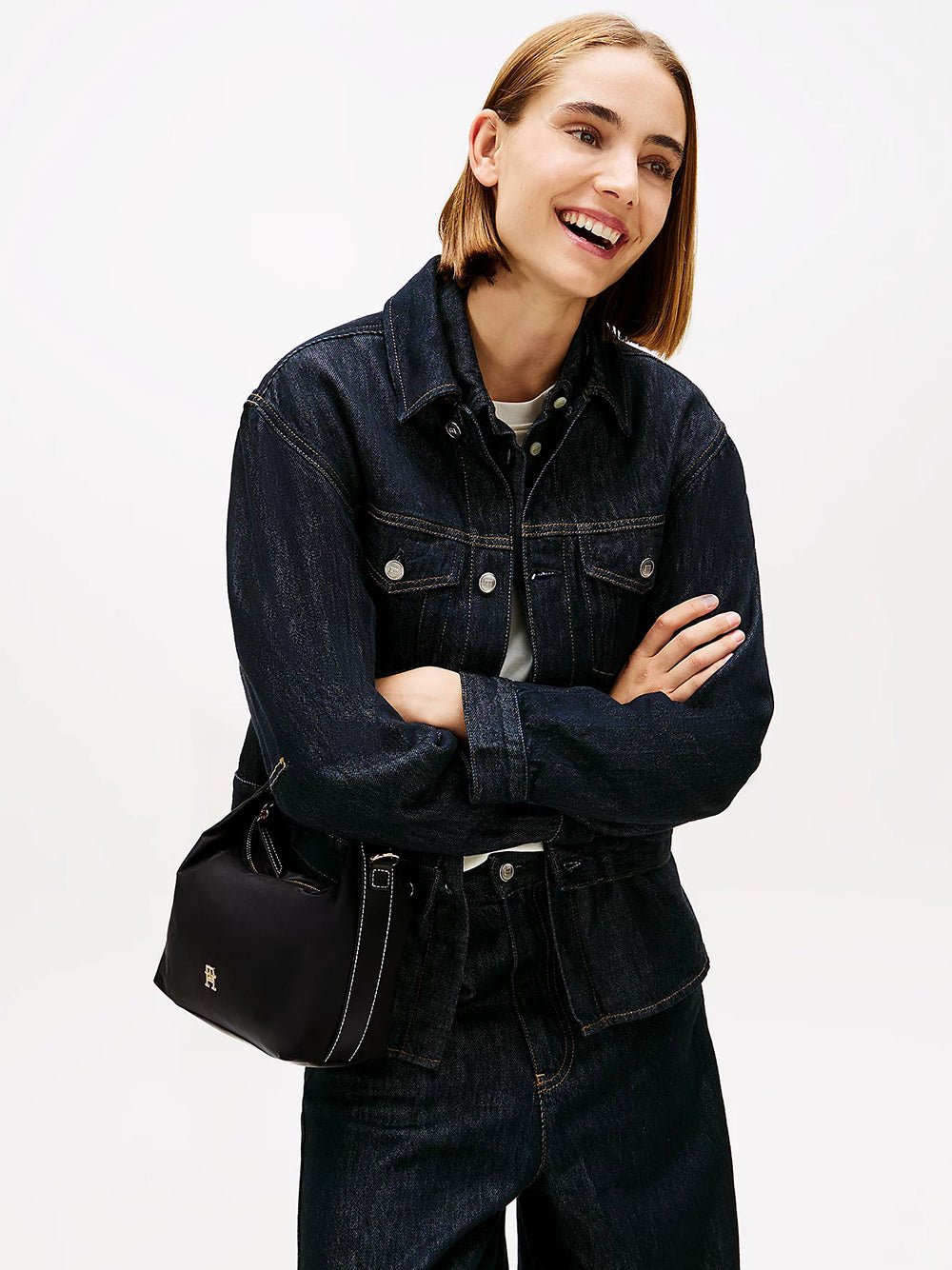 תיק טומי הילפיגר Monogram Plaque נשים