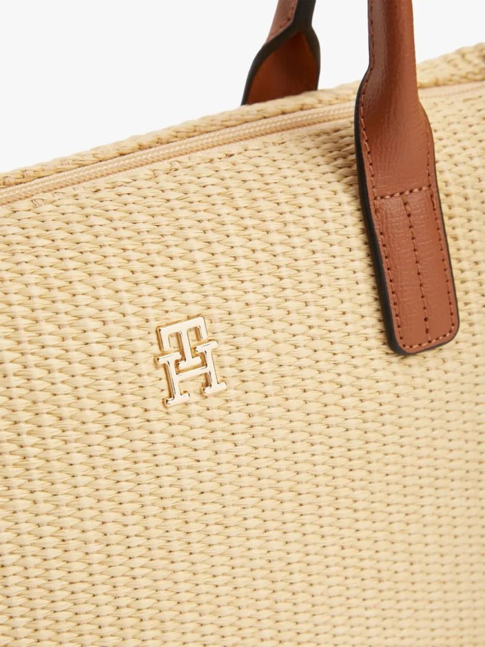 תיק טומי הילפיגר Raffia Crossbody Tote נשים