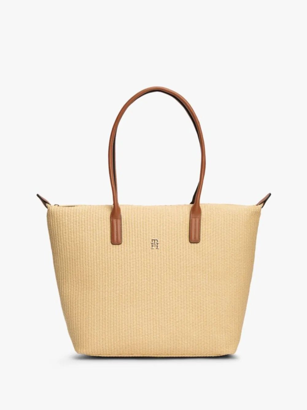תיק טומי הילפיגר Monogram Raffia Tote נשים