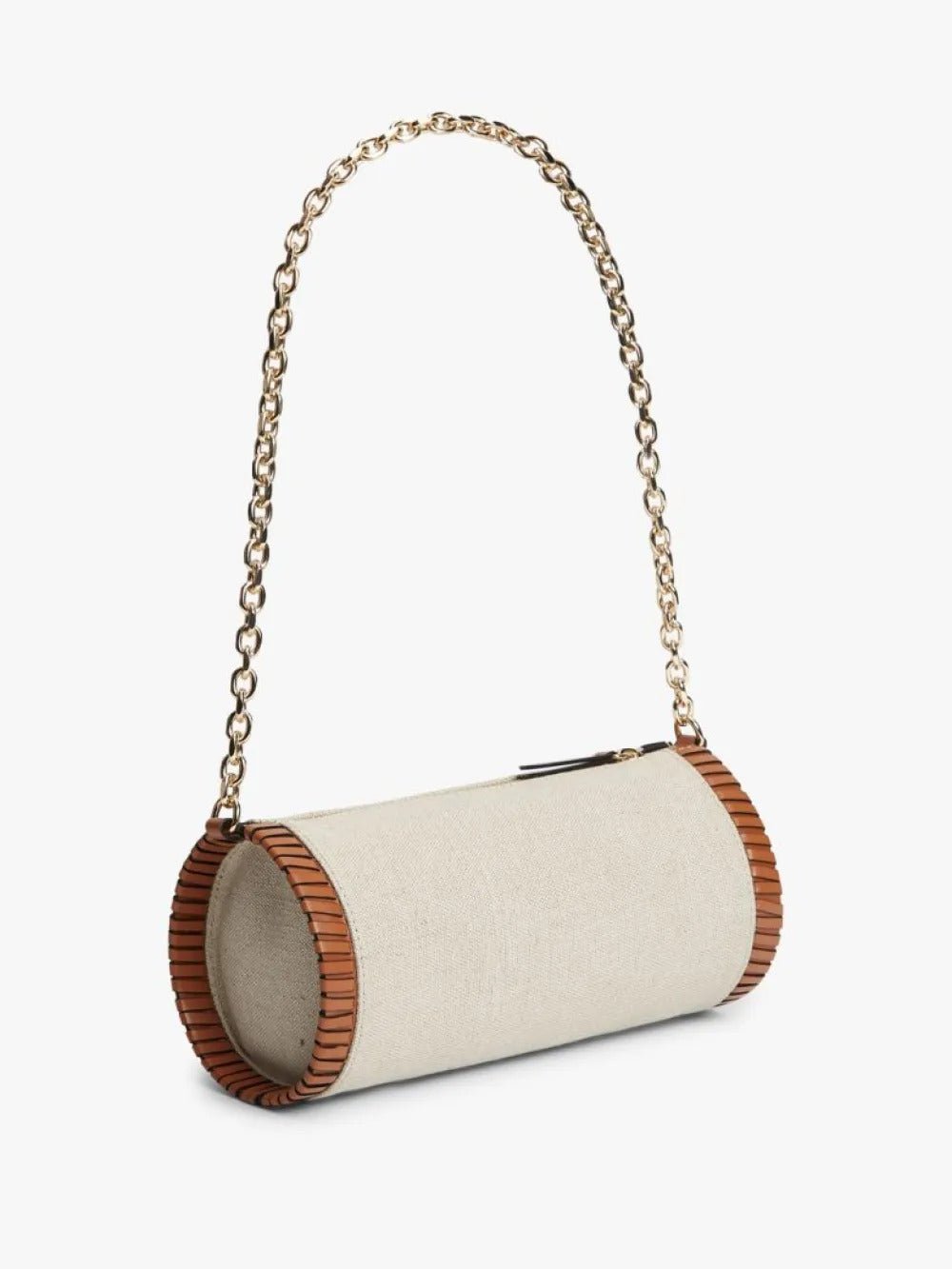תיק טומי הילפיגר Chain Strap Linen Canvas Shoulder נשים