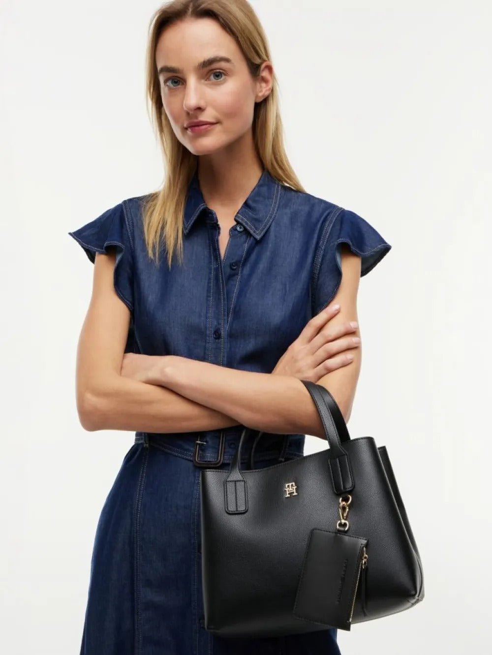 תיק טומי הילפיגר Icon TH Monogram Crossbody נשים