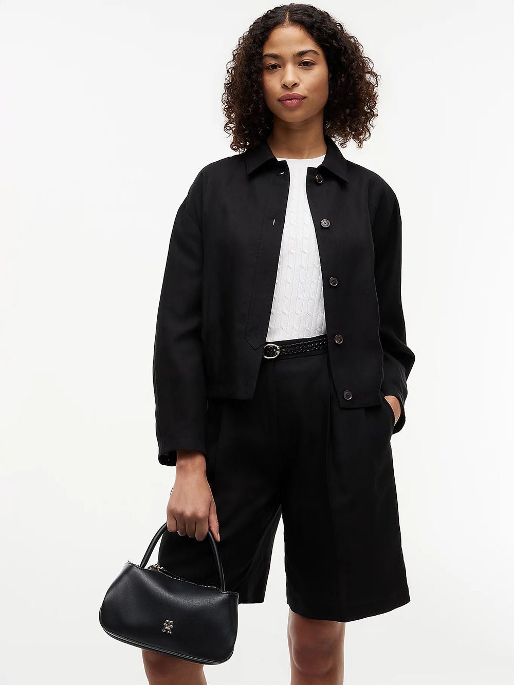 תיק טומי הילפיגר Monogram Repeat Logo Satchel נשים